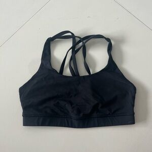 Lululemon black sports bra, lightly worn, size 6